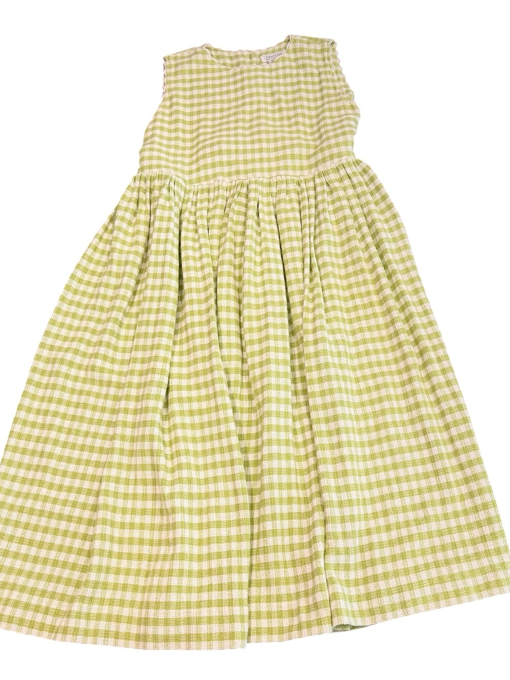 Janet Emm vintage 70s gingham dress green size 10/mediumNew Zealand rare READ